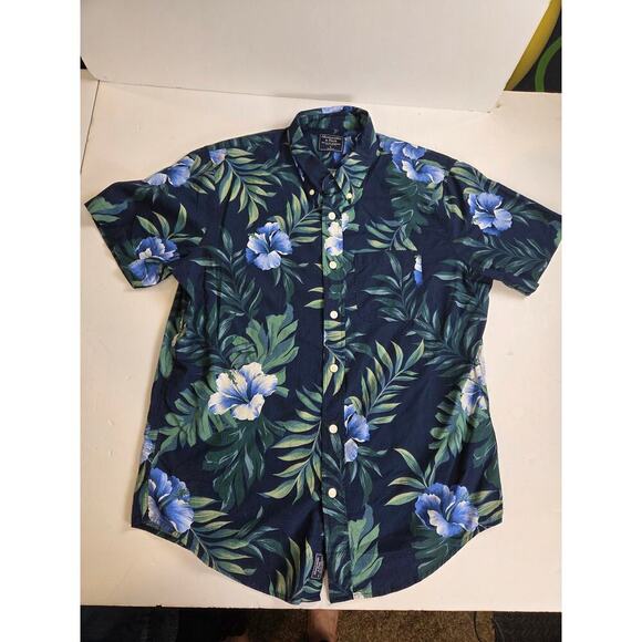 Abercrombie & Fitch Other - Abercrombie and Fitch Blue Green Hawaiian Coastal Button Up Shirt Large